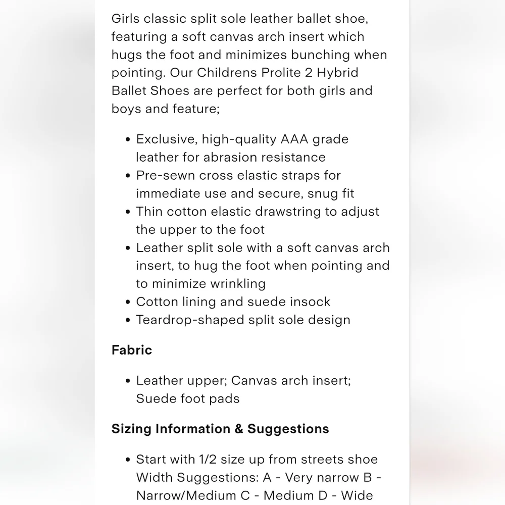 New Bloch Prolite II Hybrid Leather Ballet Shoe Size 10 B - Picture 4 of 5